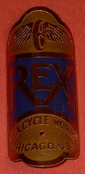 Everything Bicycles - : `REX` Rex Cycle Works of Chicago: Nameplates (Head Badges)