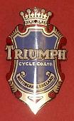 Everything Bicycles - : `TRIUMPH` Cycle Co. Ltd. of Nottingham, England: Nameplates (Head Badges)