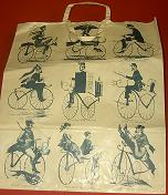Everything Bicycles - : Paper Shopping Bag with 9 velocipedes: Bags with Bike Designs or Industry Names (paper, plastic, fabric, etc.)