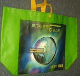 Everything Bicycles - : Large Carry Bag from the Taipei Cycle Show-2003: Bags with Bike Designs or Industry Names (paper, plastic, fabric, etc.)