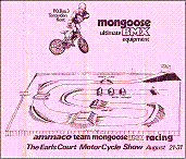 Everything Bicycles - : Mongoose Track in England at the Earls Court Expo, August 1981: BMX Stuff-Miscellaneous