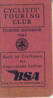 Everything Bicycles - : 1942 TOURING HANDBOOK, Compiles and published by the Cyclists' Touring Club: Books-Antique