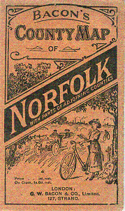Everything Bicycles - : c.1900's COUNTY MAP AND GUIDE-Norfolk, with parts of adjoining counties, by G.W. Bacon: Books-Antique