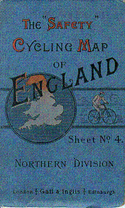 Everything Bicycles - : c.1900's Early, THE SAFETY CYCLING MAP OF ENGLAND, Sheet No. 4, Northern Division: Books-Antique