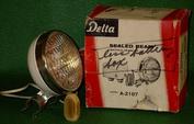 Everything Bicycles - : Delta #A2187 Sealed Beam Headlite without Battery Case: Bike Parts & Sundries-Vintage & Classic (Various items)